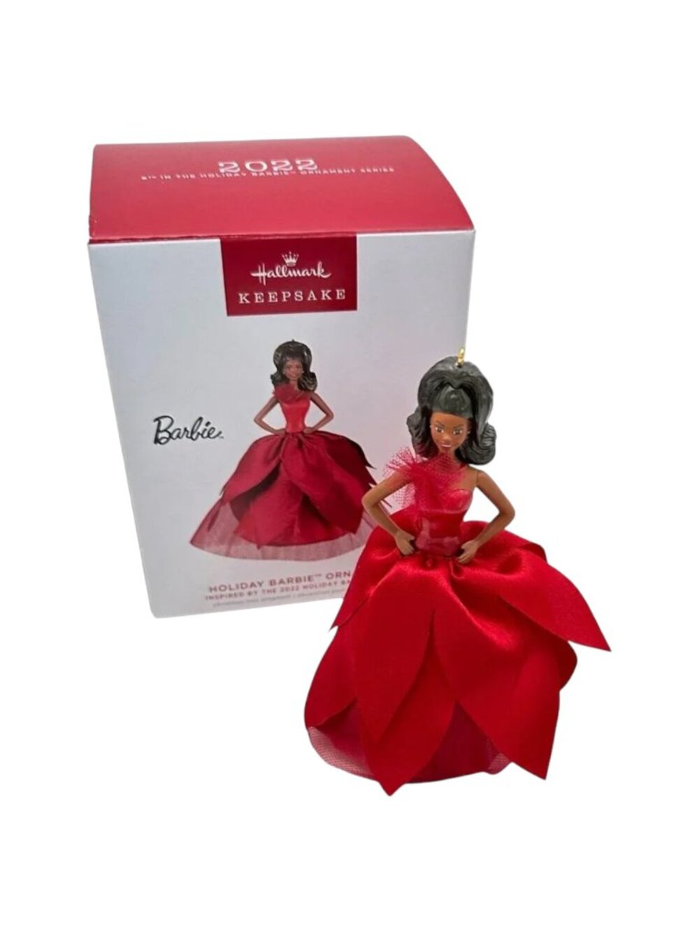 Hallmark Keepsake Holiday Barbie Doll Ornament Red 2022 Brand New